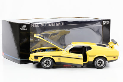1:18 Ford Mustang Mach 1 1971 medium bright yellow SunStar diecast