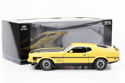 1:18 Ford Mustang Mach 1 1971 medium bright yellow SunStar diecast