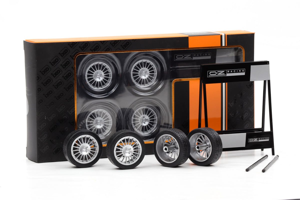 1:18 Räderset Radsatz 4 Felgen Set OZ Superturismo WRC 36 mm mit Reifen IXO