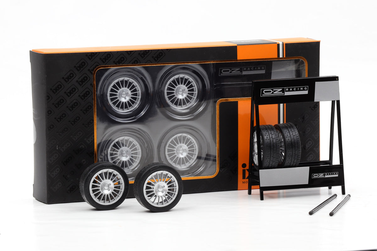 1:18 Räderset Radsatz 4 Felgen Set OZ Superturismo WRC 36 mm mit Reifen IXO