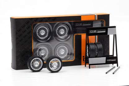 1:18 Räderset Radsatz 4 Felgen Set OZ Superturismo WRC 36 mm mit Reifen IXO