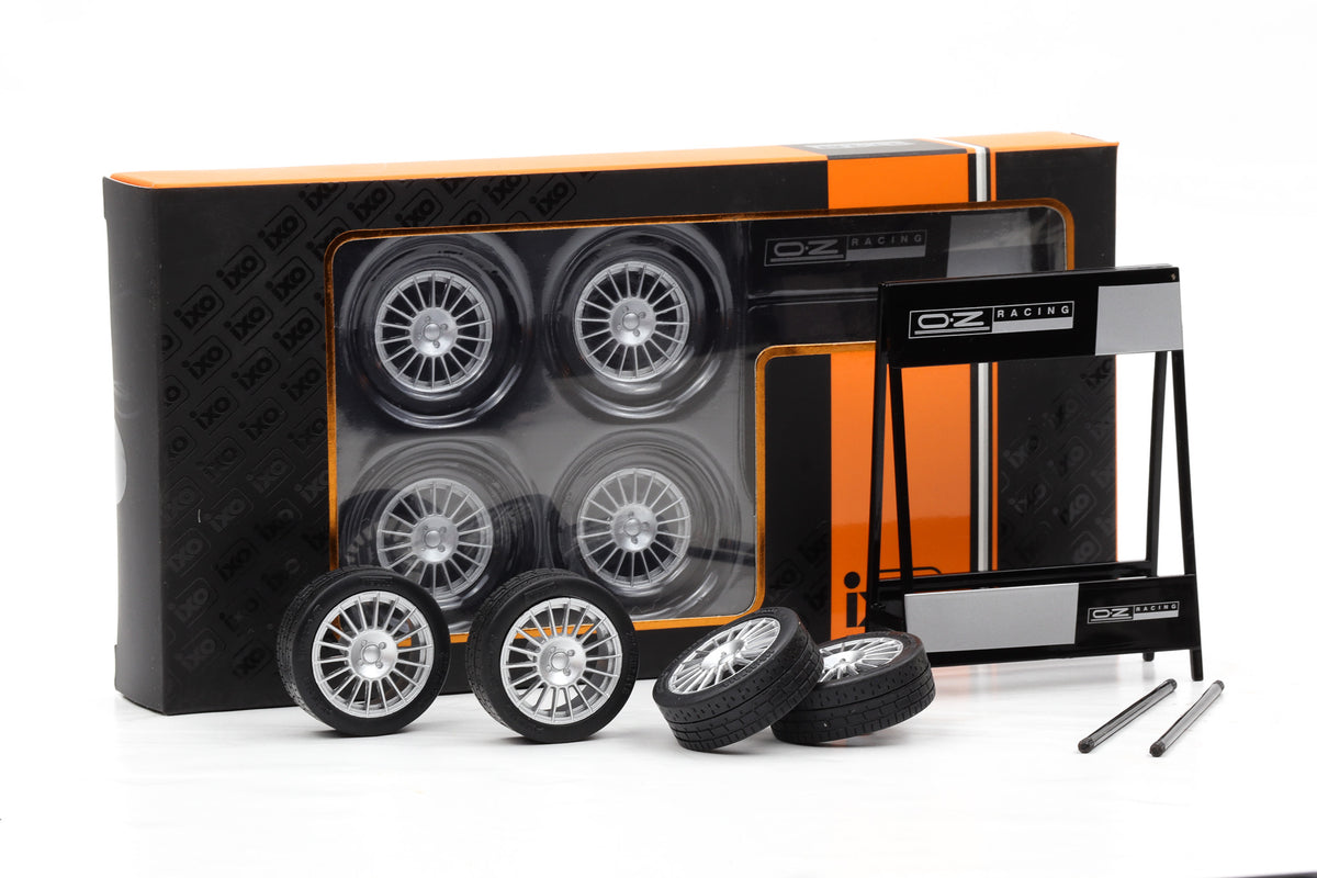 1:18 Räderset Radsatz 4 Felgen Set OZ Superturismo WRC 36 mm mit Reifen IXO
