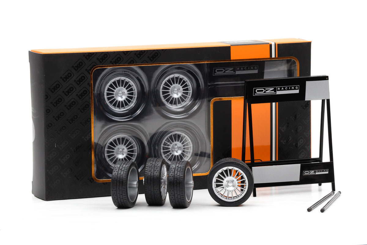 1:18 Räderset Radsatz 4 Felgen Set OZ Superturismo WRC 36 mm mit Reifen IXO