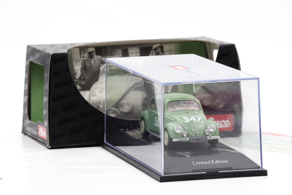 1:43 Schuco VW Bretzelkäfer #347 Mille Miglia 1954 Strähle Spingler / gebraucht