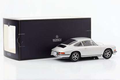 1:18 Porsche 911 S Coupe 1973 auto con pellicola argento metallizzato TOP GUN Maverick Norev
