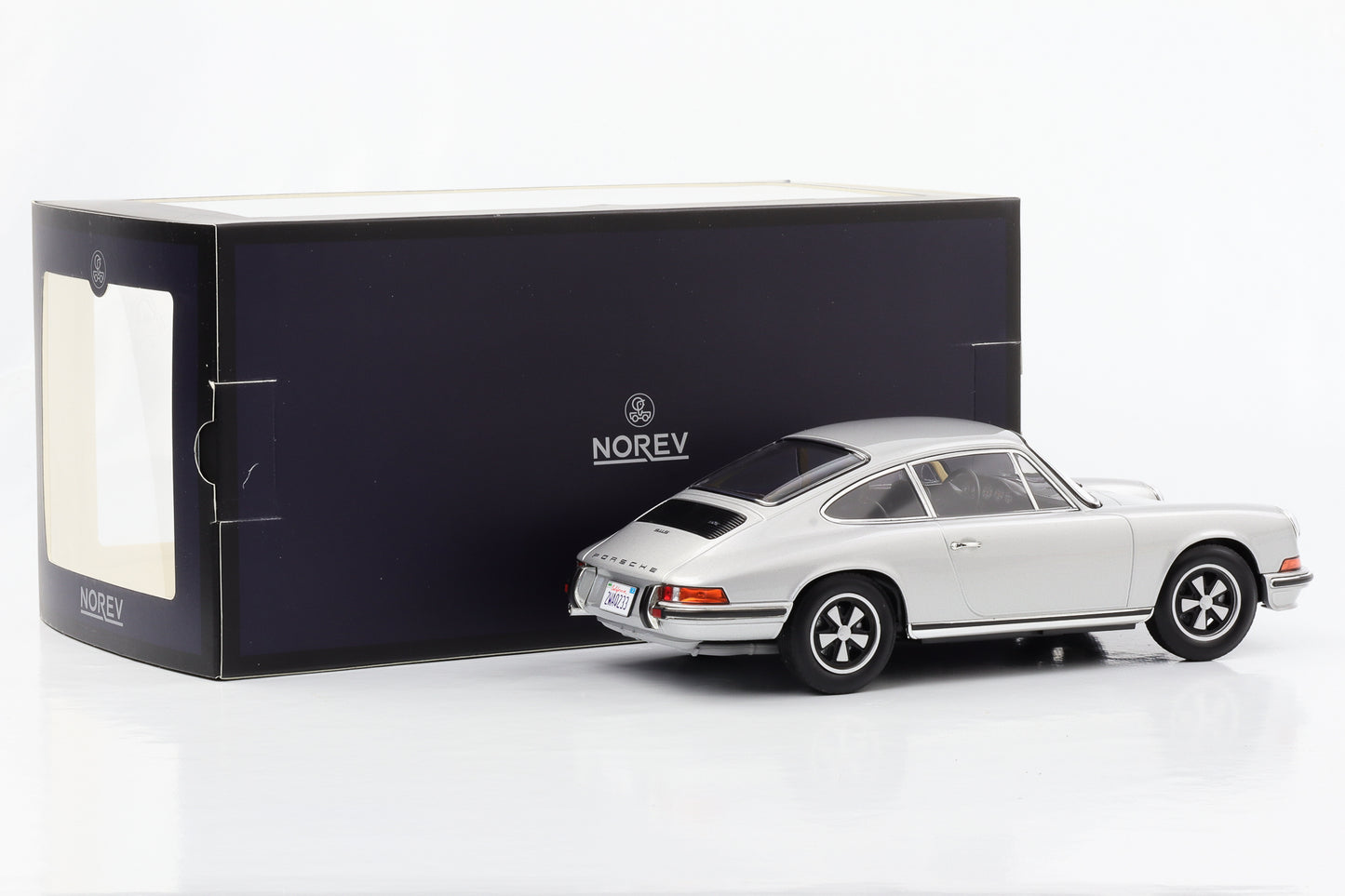 1:18 Porsche 911 S Coupe 1973 metallic silver film car TOP GUN Maverick Norev