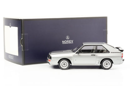 1:18 VW Audi Sport Quattro 1985 gris métallisé Norev moulé sous pression limité