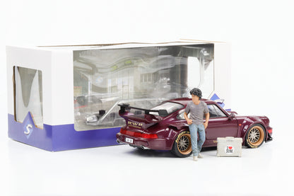 1:18 RWB 911 964 Bodykit Rauhwelt Hekigyoku mit Figur Akira Nakai-san Solido