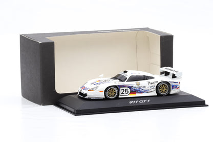 1:43 Minichamps Porsche 911 GT1 #25 Le Mans 1997 Warsteiner Black Window WAP