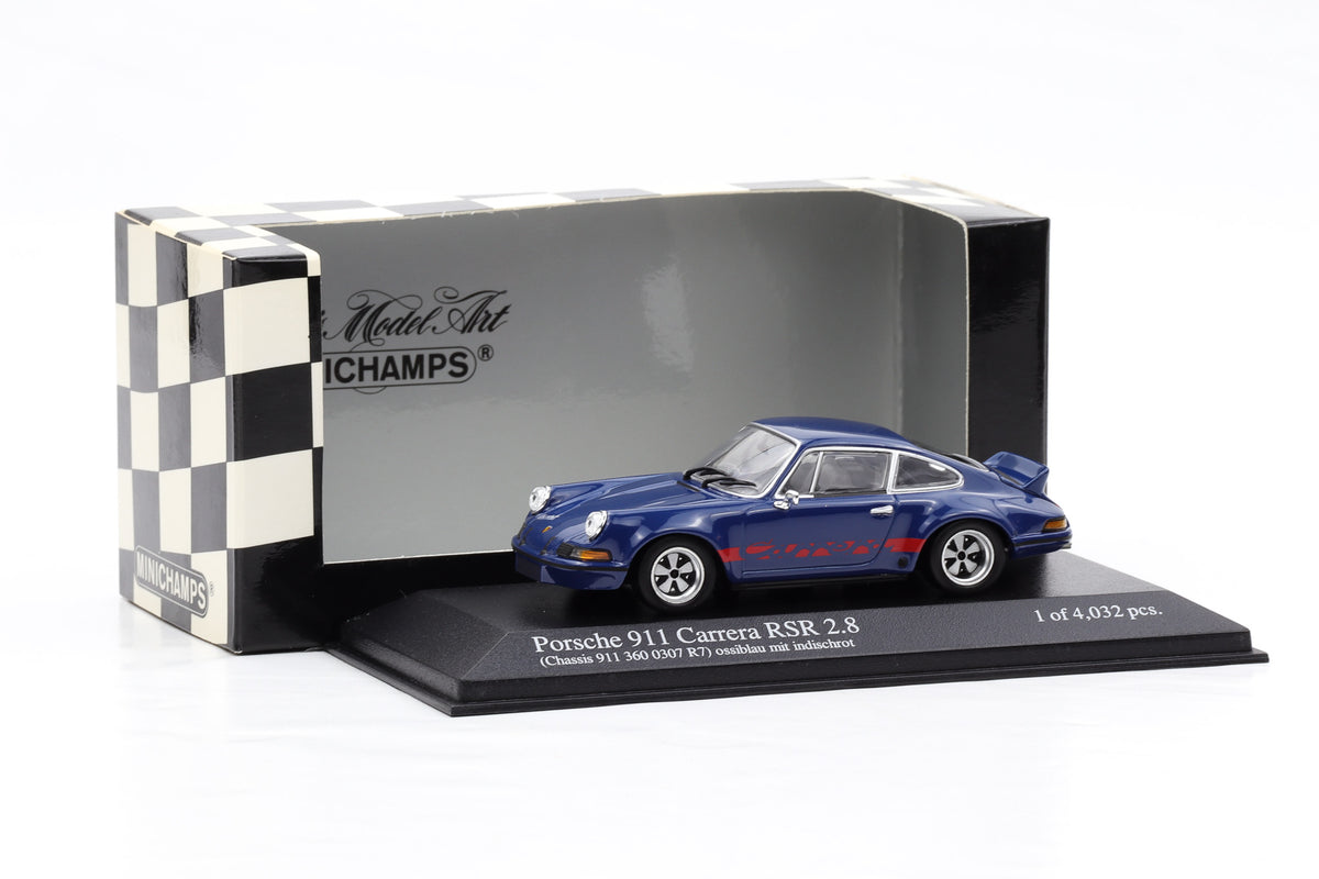 1:43 Minichamps Porsche 911 Carrera RSR 2.8 1973 ossiblau mit indischrot