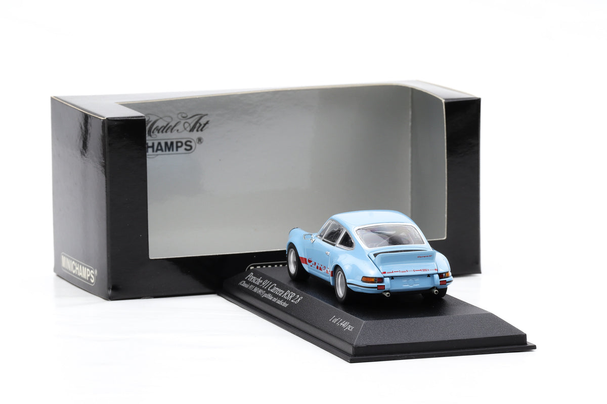 1:43 Minichamps Porsche 911 Carrera RSR 2.8 1973 gulfblau mit indischrot