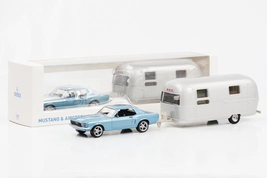 Ford Mustang Airstream Caravan 1968 argento turchese metallizzato Norev Jet Car in scala 1:43