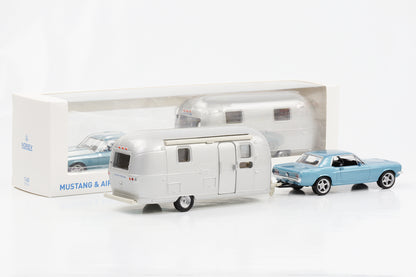 1:43 福特野马 Airstream Caravan 1968 金属绿松石银 Norev Jet 汽车