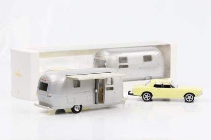 1:43 Ford Mustang Airstream Caravan 1968 amarelo prata Norev Jet Car