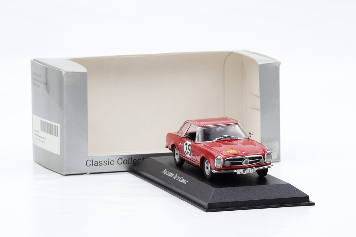 1:43 Mercedes-Benz Mercedes 230SL Pagode Rallye SPA #39 1963 red DEALER