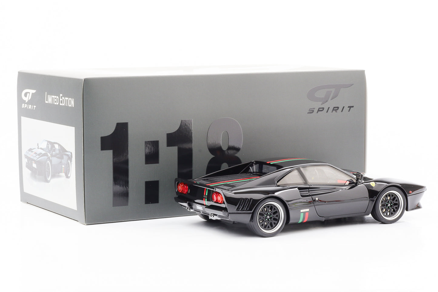 Ferrari 288 GTO 1984 nera GT Spirit Resin GT876 in scala 1:18