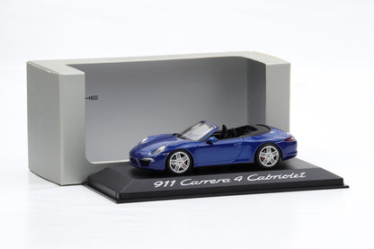 1:43 Minichamps Porsche 991 Carrera 4 Cabriolet 2012 Aquablaumetallic WAP
