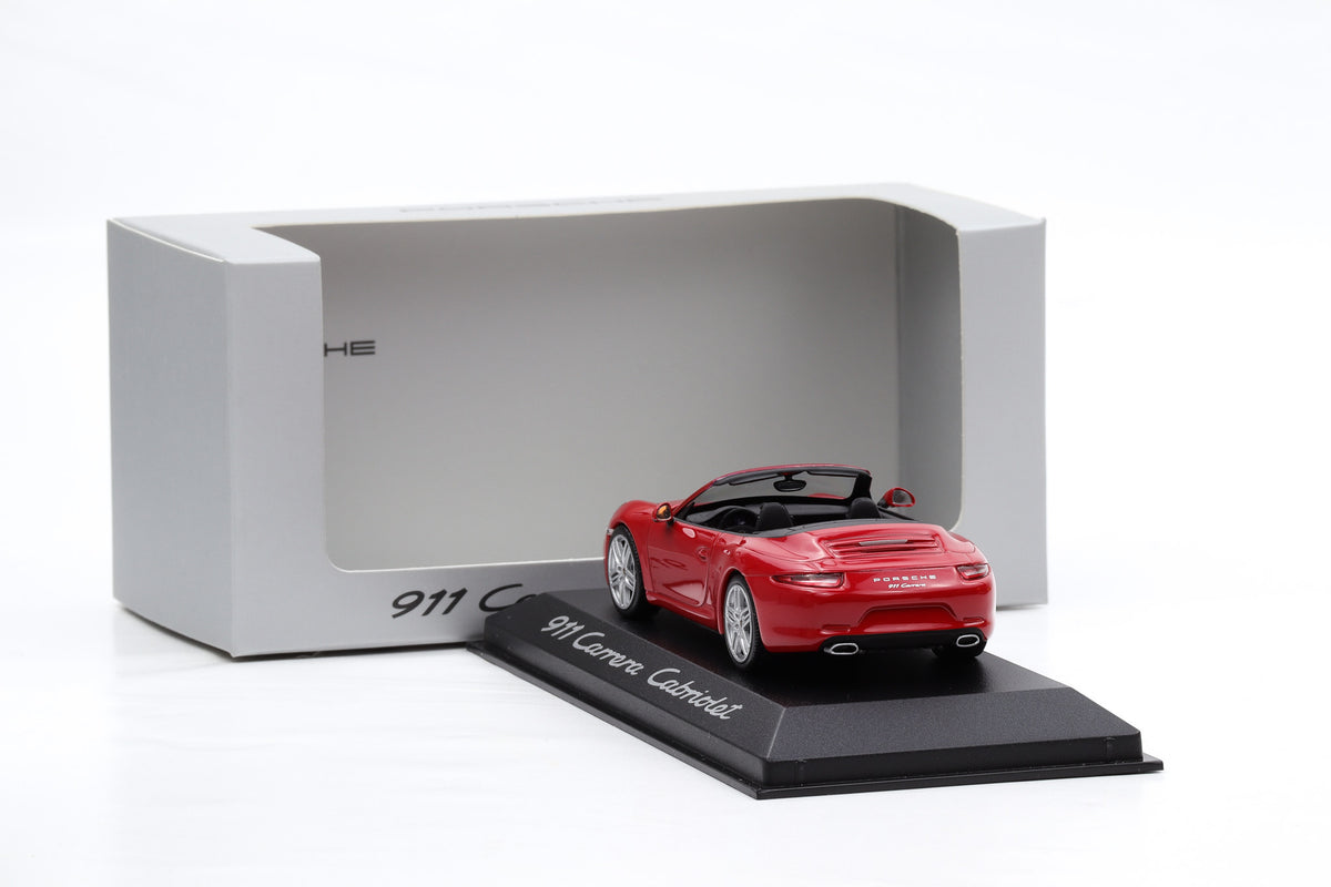 1:43 Minichamps Porsche 911 991 Carrera Cabriolet indischrot 2012 WAP