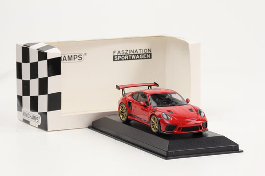 1:43 Minichamps Porsche 911 991.2 GT3 RS rot goldene Felgen 2018 limited