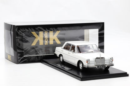 1:18 Mercedes-Benz 300 SEL 6.3 W109 1967-1972 weiß KK-Scale + Vitrine