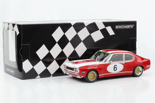 1:18 Ford Capri RS 2600 #6 Weiss Ludwig 6h Nürburgring 1973 Minichamps