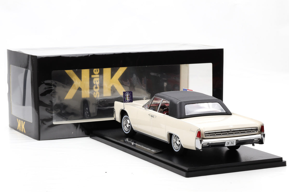 1:18 Lincoln Continental Convertible J.F. Kennedy Baujahr 1963 weiß KK Scale