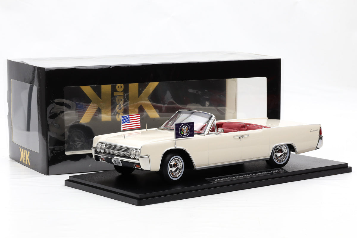 1:18 Lincoln Continental Convertible J.F. Kennedy Baujahr 1963 weiß KK Scale