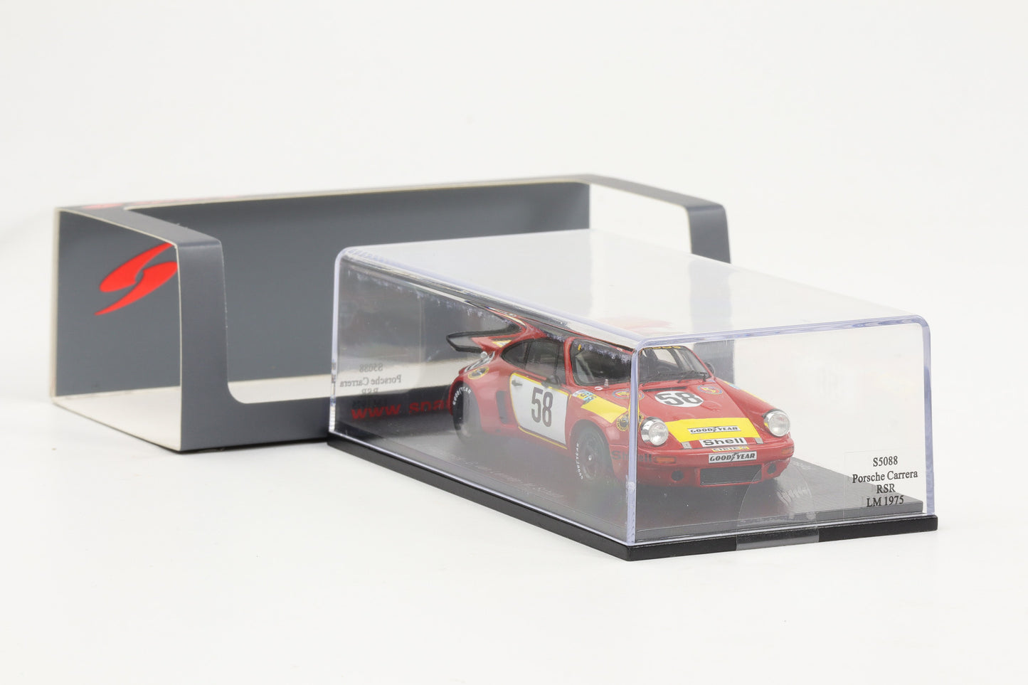 1:43 Spark Porsche Carrera RSR #58 Fitzpatrick v. Lennep Schurti Le Mans 1975