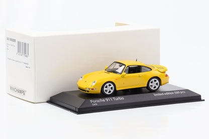 1:43 Porsche 911 993 Turbo 1995 jaune Minichamps limitée