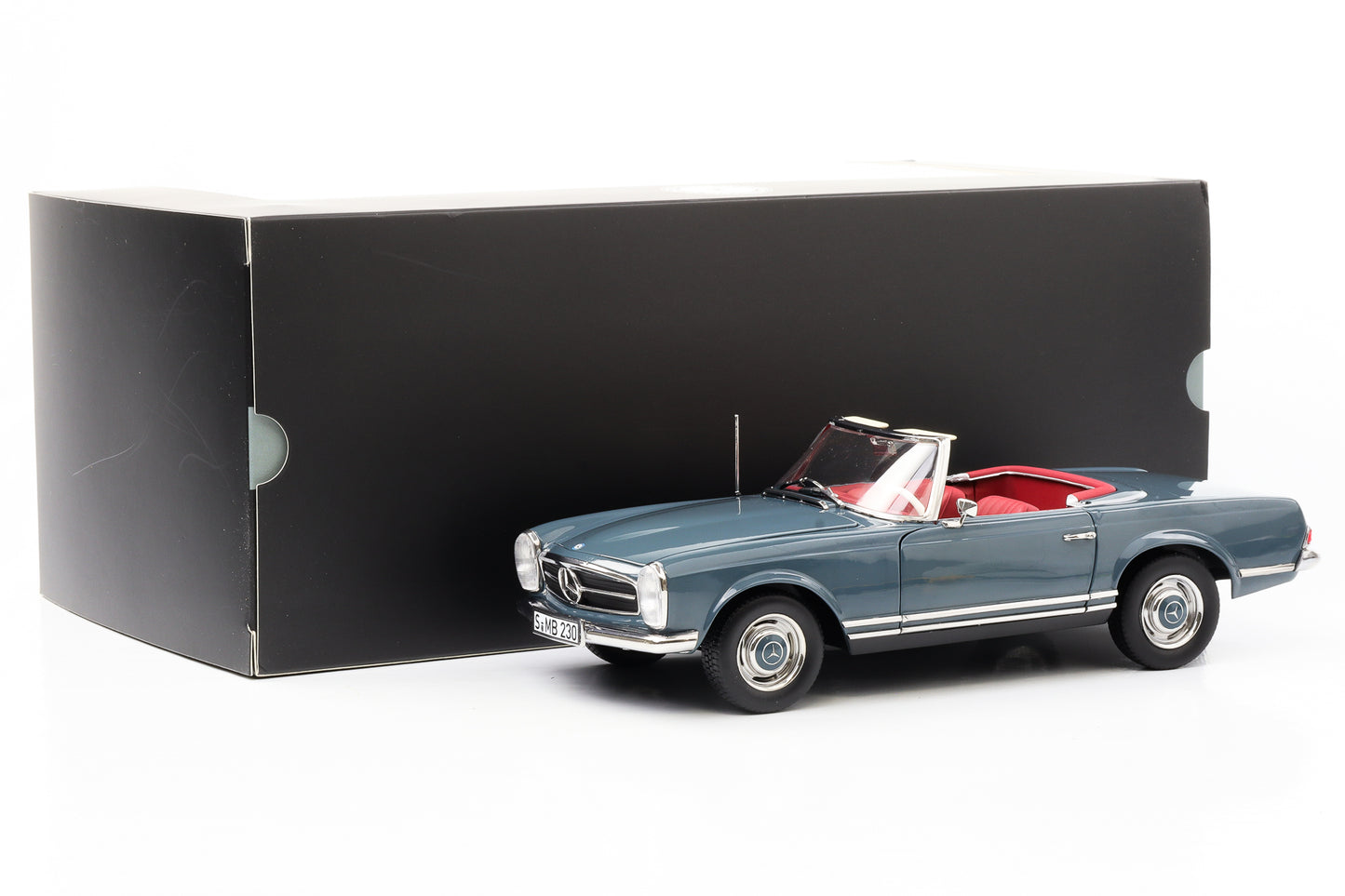 1:18 Mercedes-Benz 230 SL W113 1963 1967 capote blu-grigia Rivenditore Norev