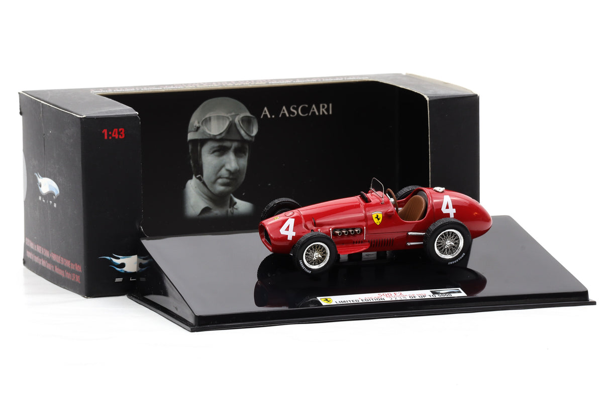 1:43 Hot Wheels Elite Ferrari 500 F2 Ascari #4 Belgium GP 1952 Formel 1 T6274