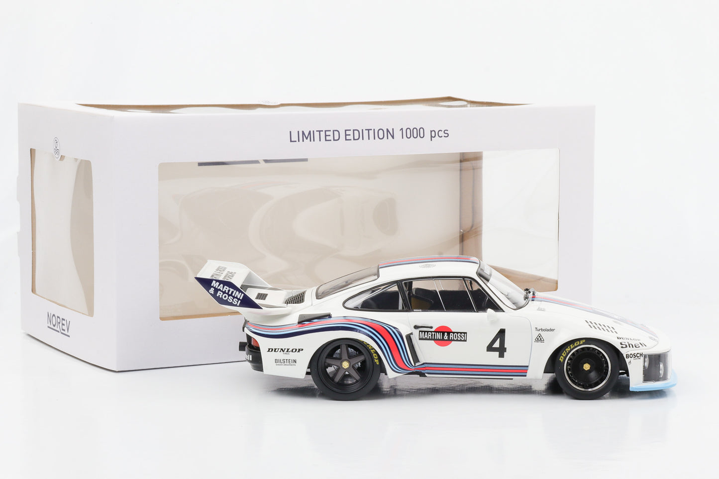 1:18 Porsche 935 Martini #4 ganador 6h Watkins Glen 1976 Stommelen, Schurti Norev
