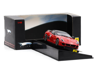 1:43 Hot Wheels Elite Ferrari 599XX 2009 rot mit Carbon Dach #3 T6263