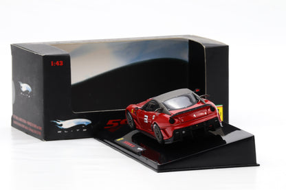 1:43 Hot Wheels Elite Ferrari 599XX 2009 rot mit Carbon Dach #3 T6263