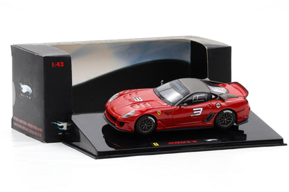 1:43 Hot Wheels Elite Ferrari 599XX 2009 rot mit Carbon Dach #3 T6263