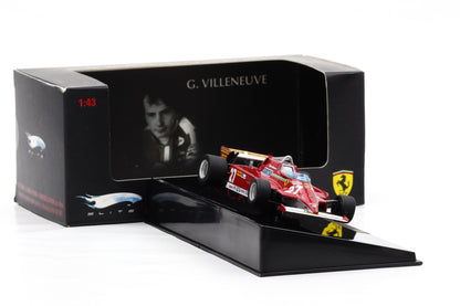 1:43 Hot Wheels Elite Ferrari 126 CK G. Villeneuve #27 Monaco GP 1981 Formel 1 T6269