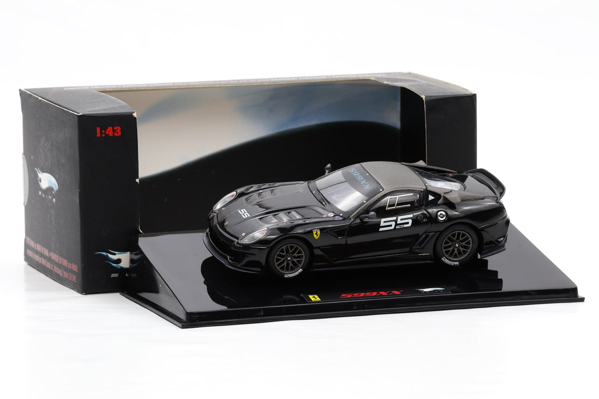 1:43 Hot Wheels Elite Ferrari 599XX schwarz #55 T6264