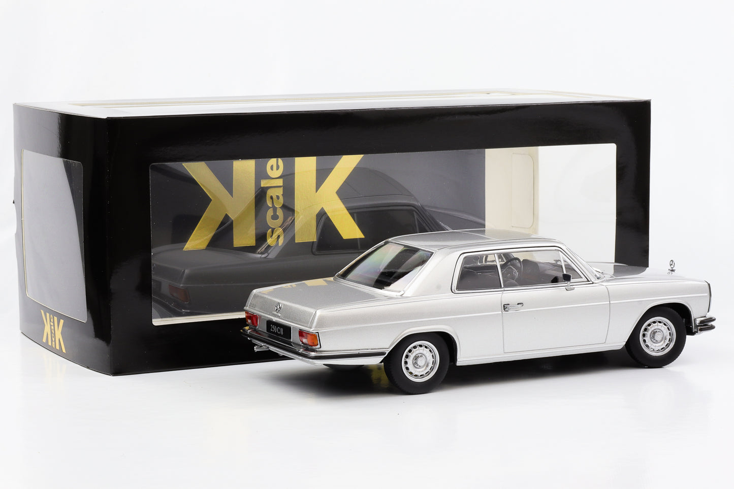 Mercedes-Benz 250C/8 Coupe W114 1969 argento metallizzato scala KK 1:18