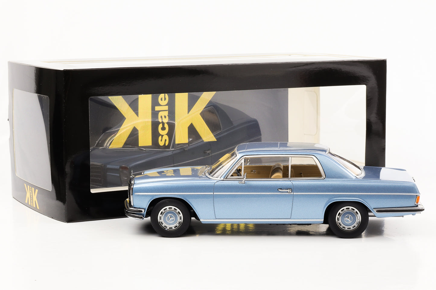 1:18 Mercedes-Benz 280C/8 Coupe W114 1969 metallic hellblau KK-Scale