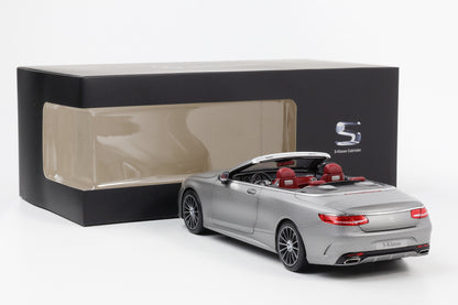1:18 Norev Mercedes Benz S Class Cabriolet 2015 Designo allanitgrau magno Dealer