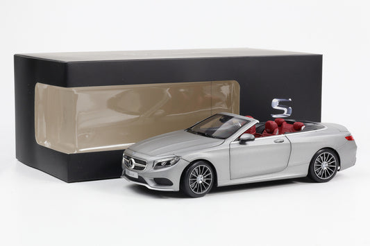1:18 Norev Mercedes Benz S Class Cabriolet 2015 Designo allanitgrau magno Dealer
