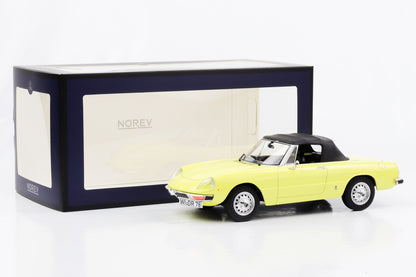 1:18 Alfa Romeo 2000 Spider 1979 yellow with removable soft top Norev 187883