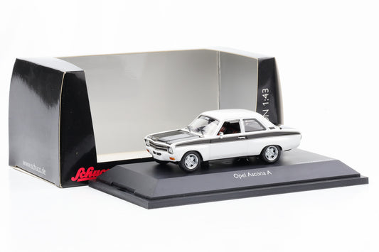 1:43 Opel Ascona A Sport white-black Schuco diecast