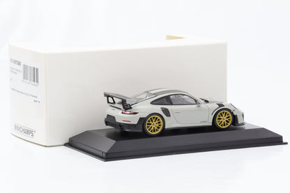 1:43 Porsche 911 GT2 RS 991.2 2018 ruedas de oro tiza Minichamps