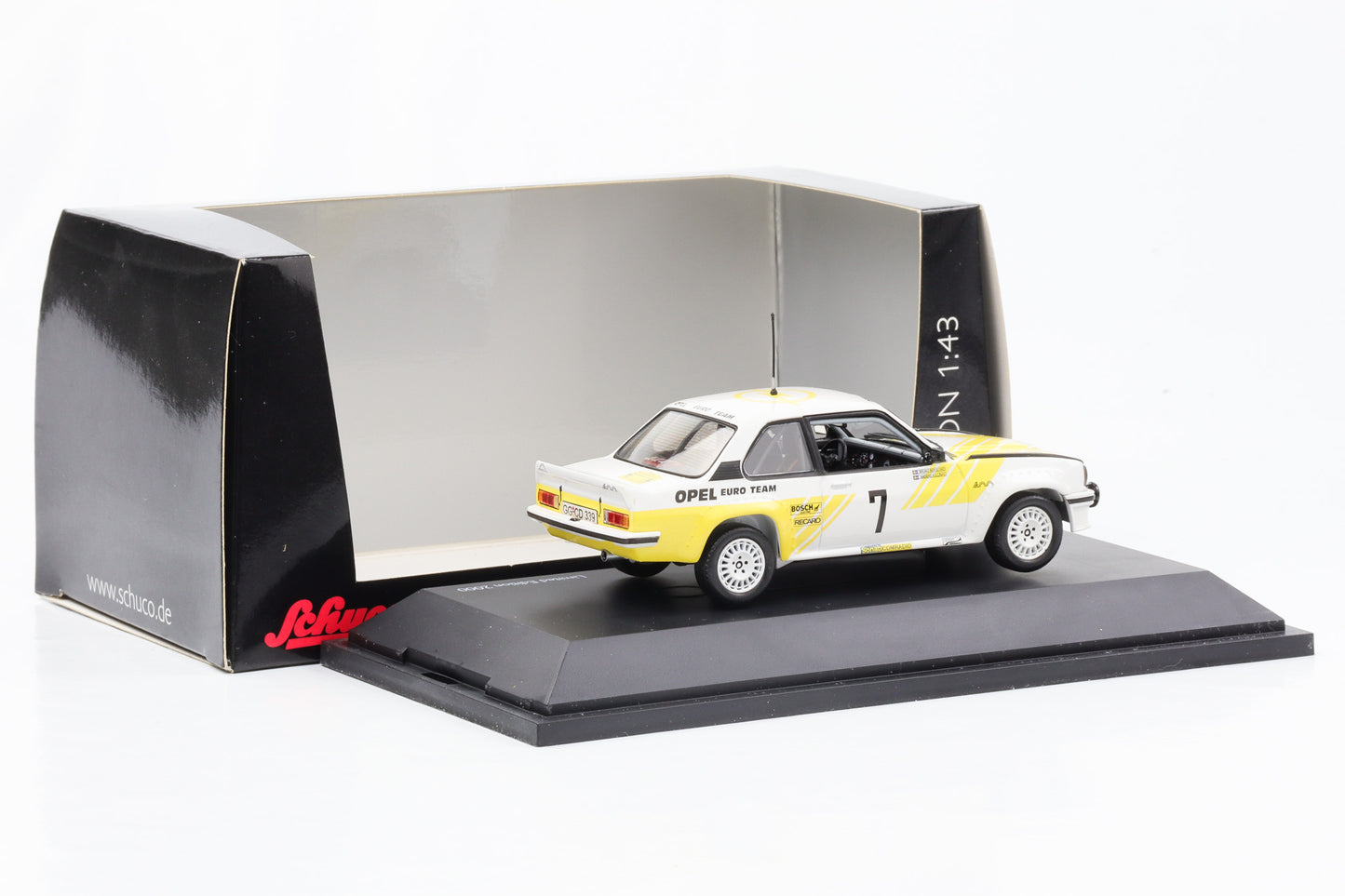 1:43 Opel Ascona B400 #7 Kullang weiss-gelb Schuco diecast 05523