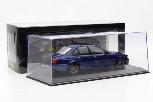 1:18 BMW M5 E39 Saloon 1998 blau metallic KK-Scale diecast + Vitrine