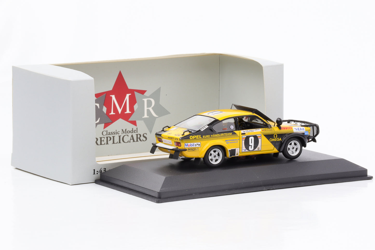 1:43 Opel Kadett C Coupe #9 Safari Rallye 1976 Röhrl Billstam CMR