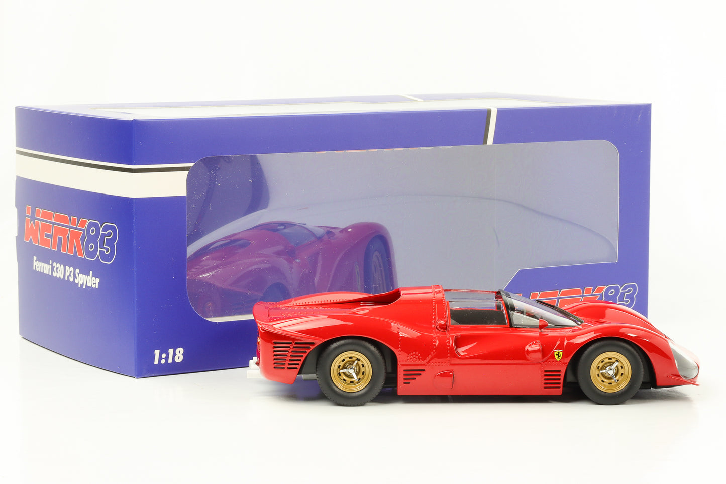 1:18 Ferrari 330 P3 Spider Plain Body Version rot 1966 WERK83 diecast