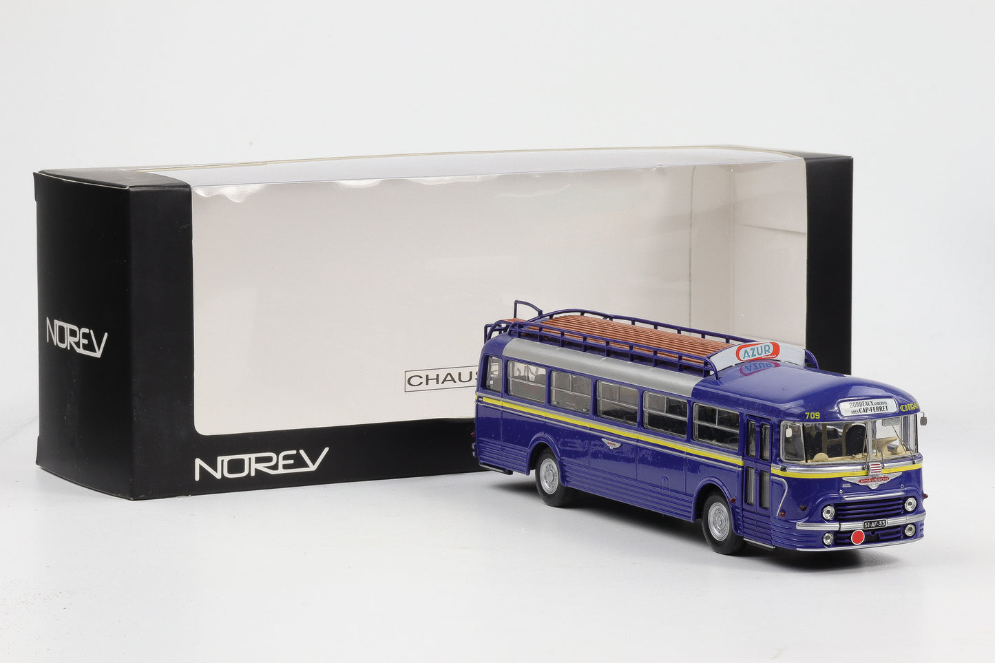 1:43 Norev Chausson AP52 Citram Überlandbus blau 1955