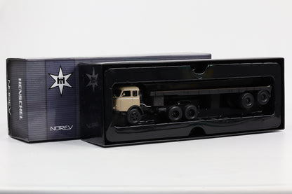1:43 Norev Henschel HS 3-180 TAS 1956 beige mit Trailer